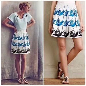 Stylish Blue and Black Patterned Skirt